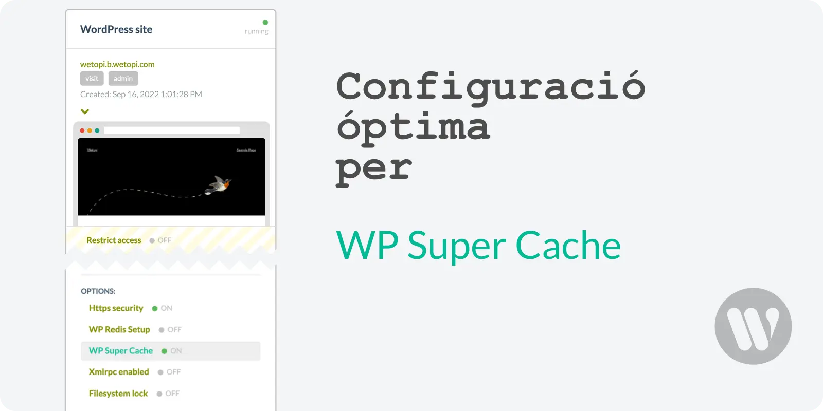 Configuració óptima per WP Super Cache
