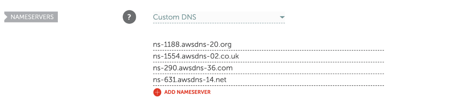 Ventana con Servidores DNS personalizados de Namecheap