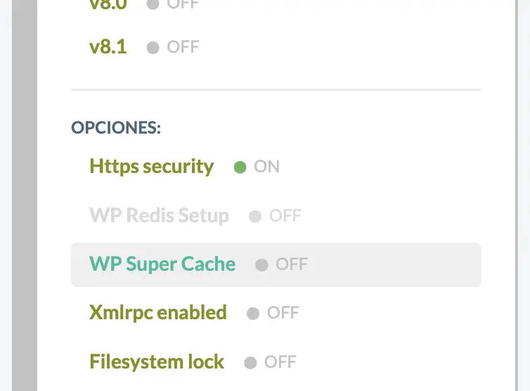 Configuración óptima de WP Super Cache con un solo clic