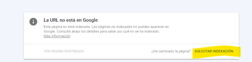 Solicitar 
Indexación en Google Search Console