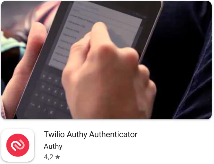 Autenticador de contraseña de un solo uso de Twilio authy