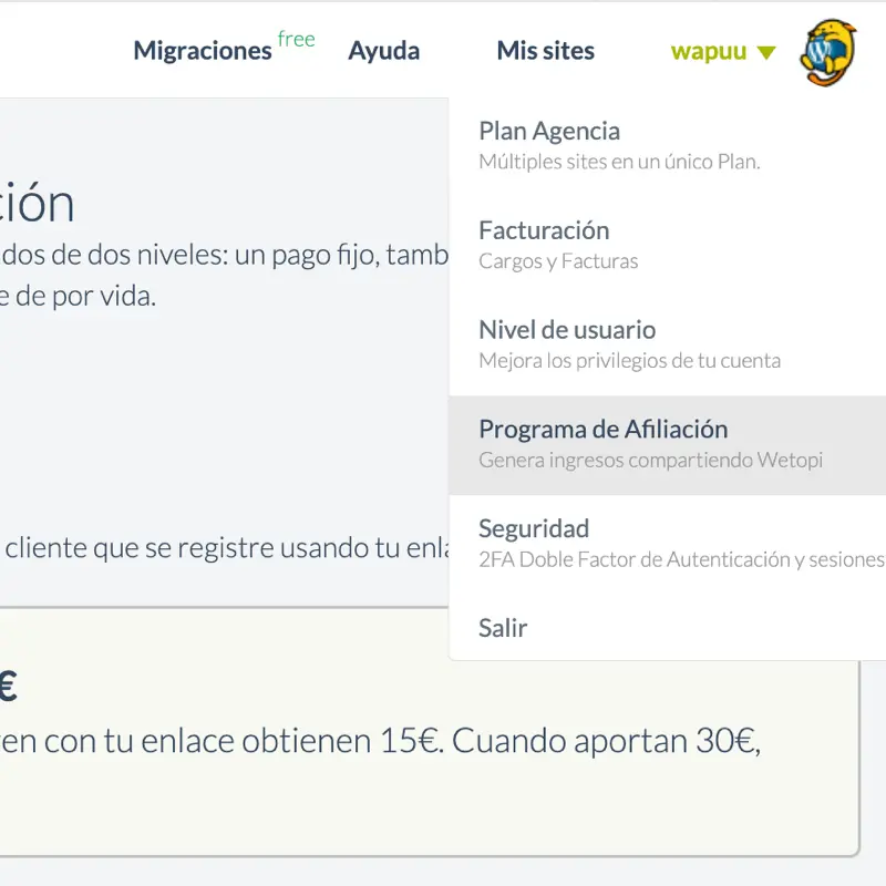 Acceso al programa de afiliación