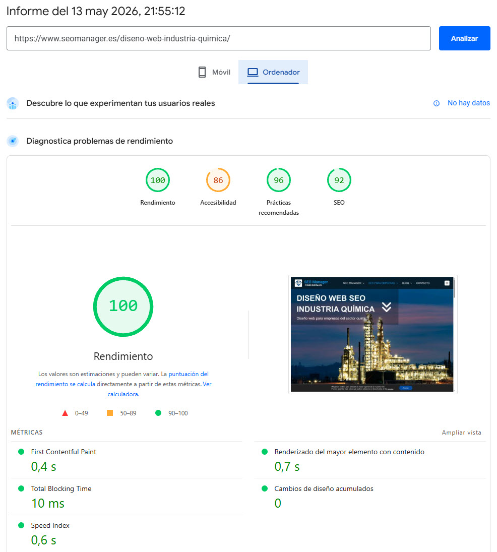 Captura 4 Pagespeed Seomanager.es