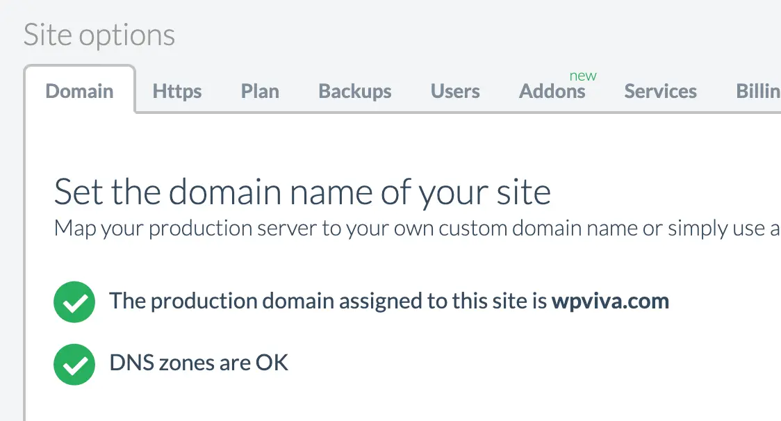 The new domain DNS zones are OK