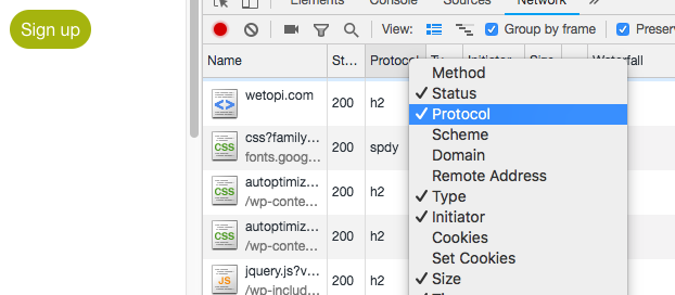 Herramienta de Chrome de prueba de HTTP/2 