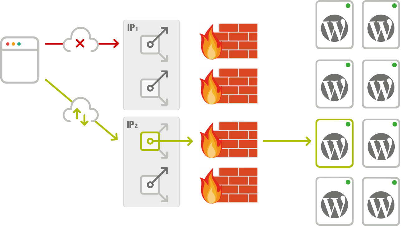 High availability network access for WordPress