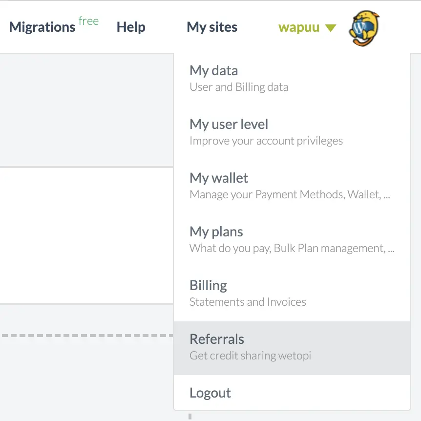 Wetopi referrer plans