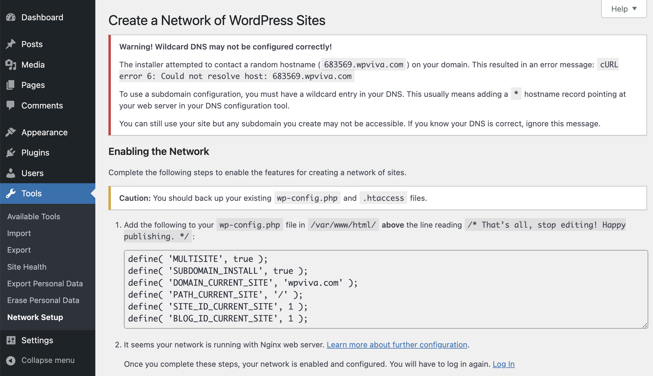 Create a Network of WordPress Sites mapping different domains
