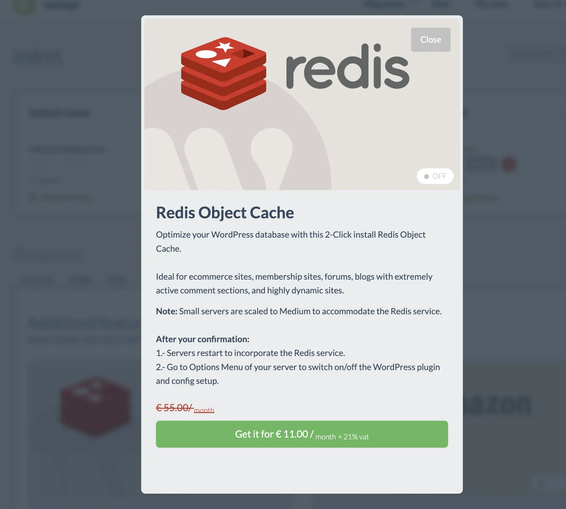 Habilitar caché de objetos de Redis para WordPress