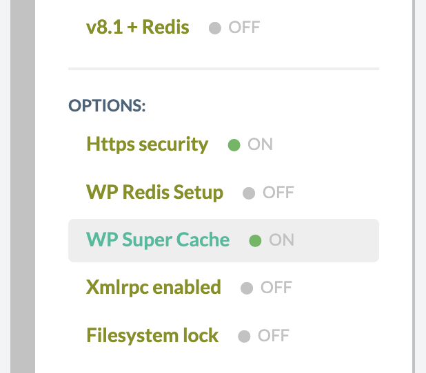 Optimized WP Super Cache setup with one click