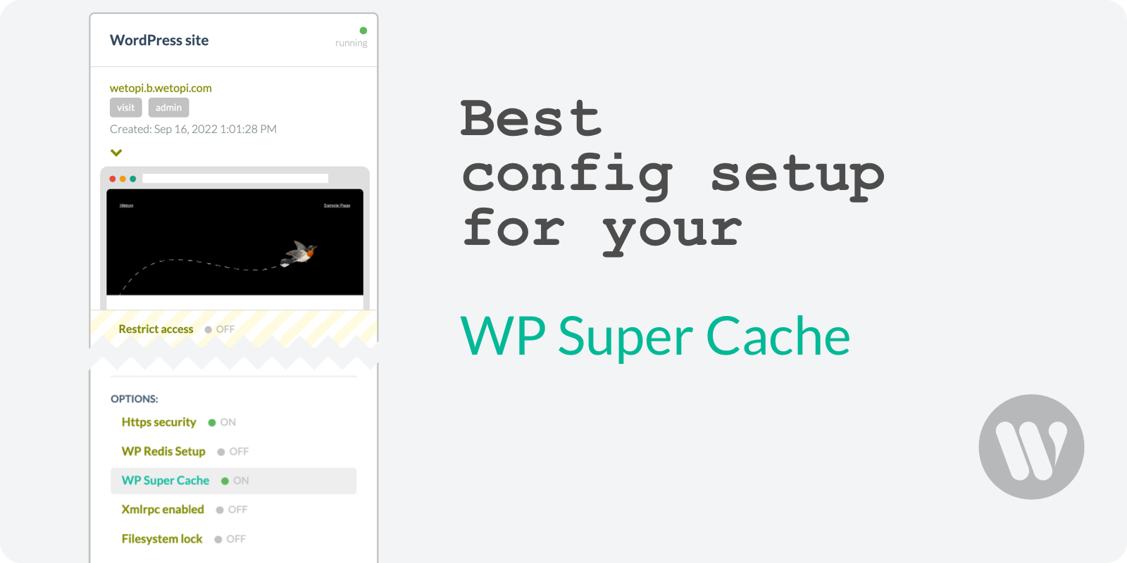 Best Config setup for your WP super Cache