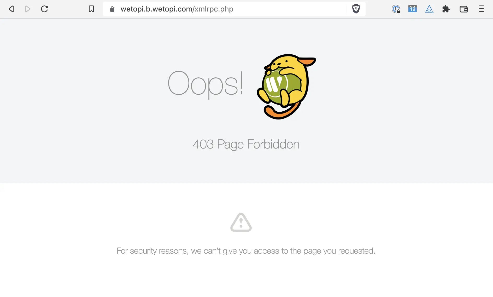 error 403 Forbidden when browsing the xmlrpc.php