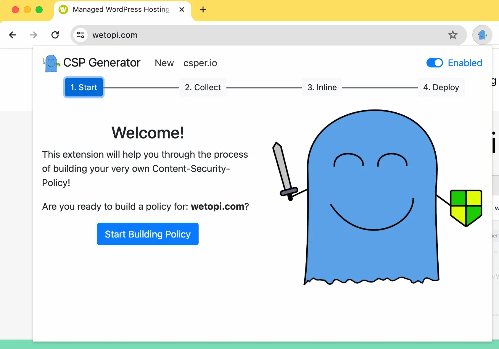 Content Security Policy Generator browser extension