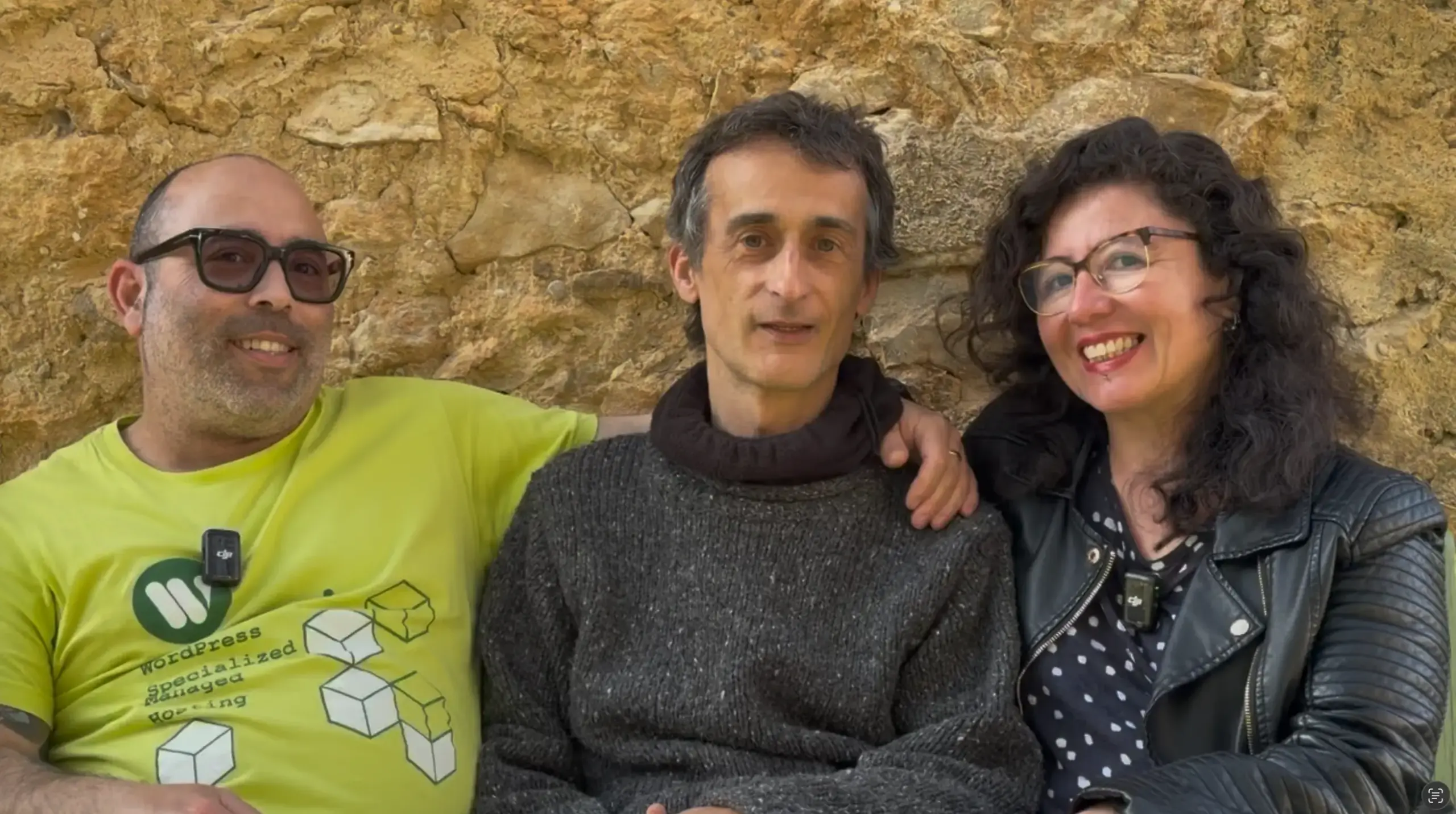 Elsa Tapia, Joan Vega, and Josep Morán at their latest meetup.